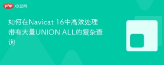 如何在Navicat 16中高效处理带有大量UNION ALL的复杂查询