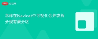 怎样在Navicat中可视化合并或拆分现有表分区