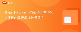 怎样在Navicat中有效合并两个独立演进的数据库设计模型？