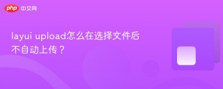 layui upload怎么在选择文件后不自动上传？