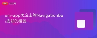 uni-app怎么去除NavigationBar底部的横线
