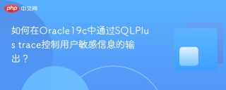 如何在Oracle19c中通过SQLPlus trace控制用户敏感信息的输出？