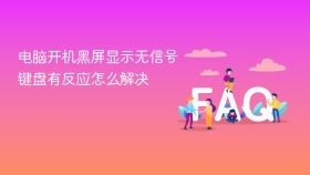 电脑开机黑屏显示无信号键盘有反应怎么解决