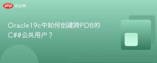 Oracle19c中如何创建跨PDB的C##公共用户？