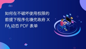 如何在不破坏使用权限的前提下程序化填充政府 XFA 动态 PDF 表单