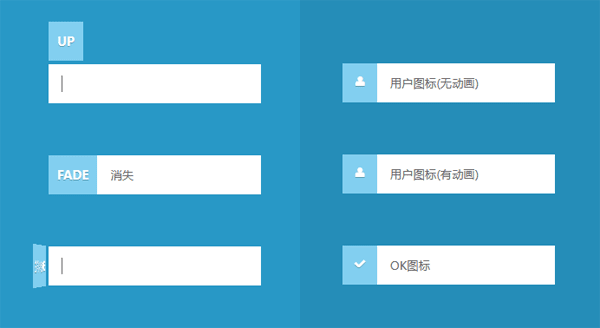 jQuery+css3输入框焦点事件图标动画效果