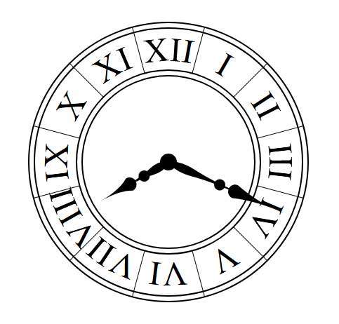圆形的罗马时钟ui特效