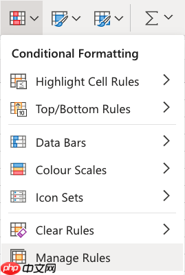Excel 条件格式:管理规则