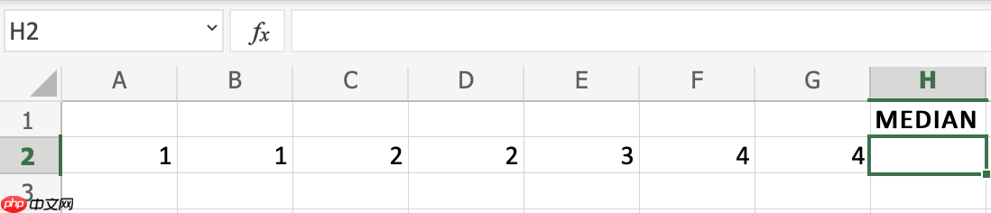 Excel MEDIAN 函数