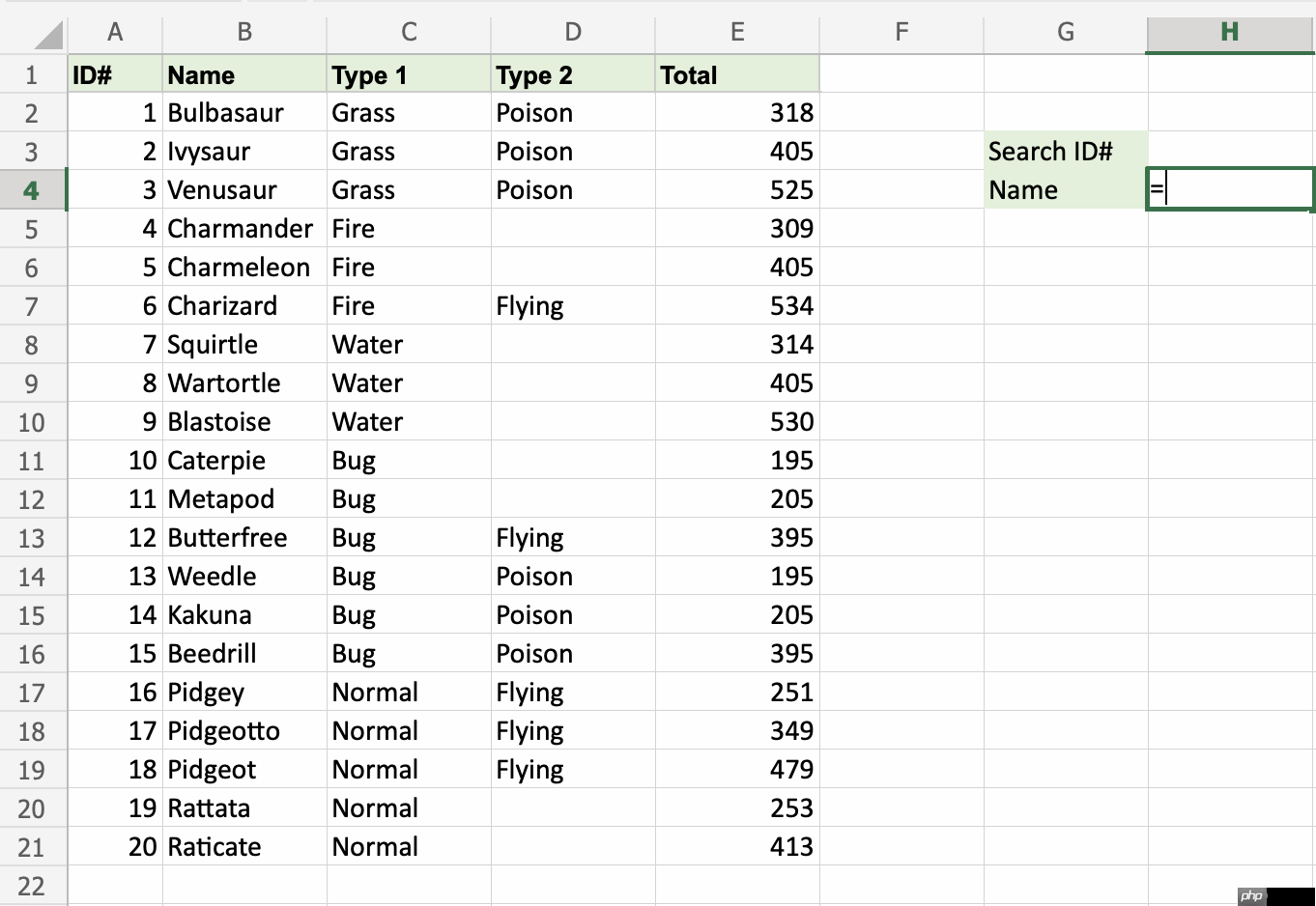 Excel VLOOKUP 函数