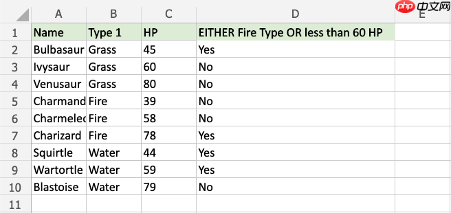 Excel XOR 函数
