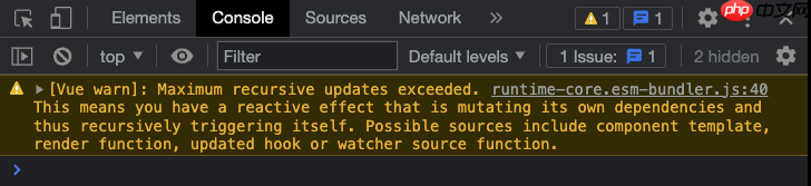 screenshot browser console warning