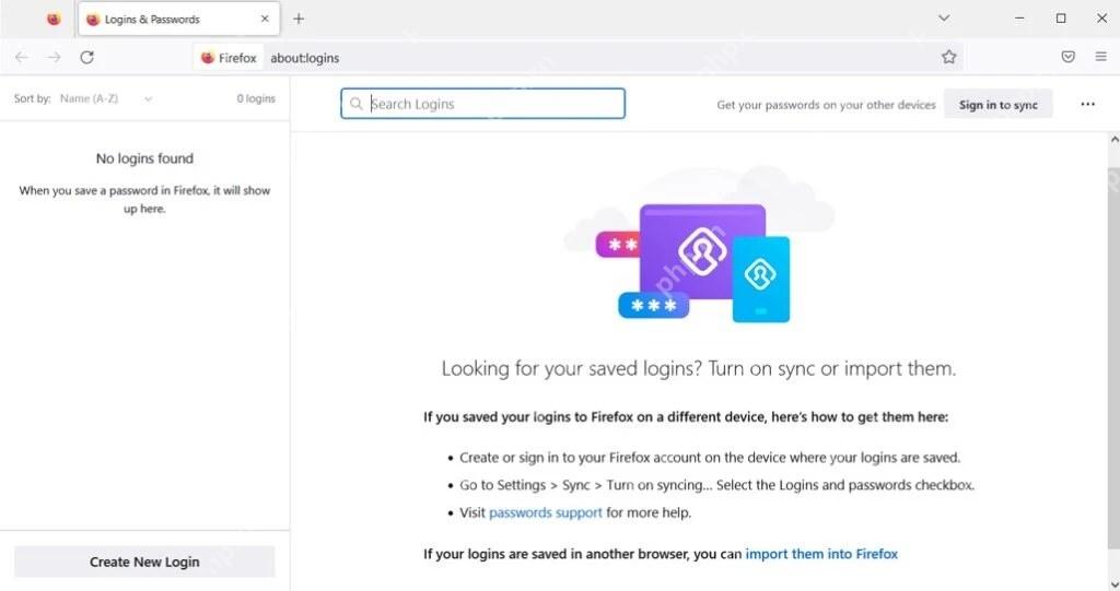 步骤2:进入Firefox密码管理器真实操作界面