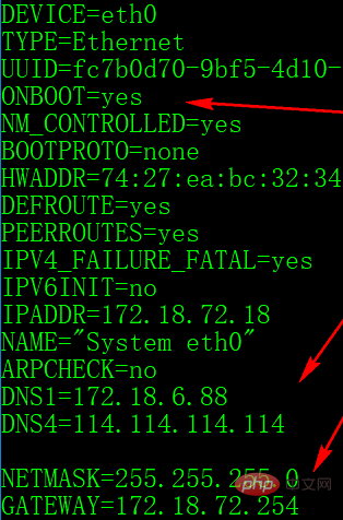 Linux ne peut pas envoyer de requête ping à la passerelle et aux autres adresses IP