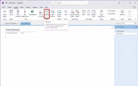OneNote 桌面版插入选项卡中的图片按钮