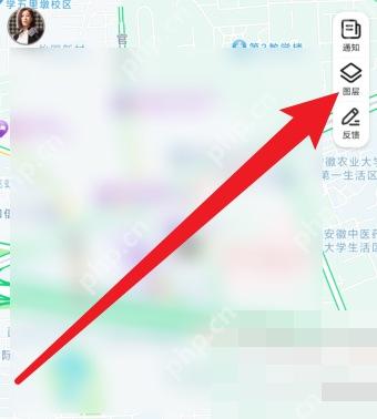 高德地图地图页右侧图层按钮