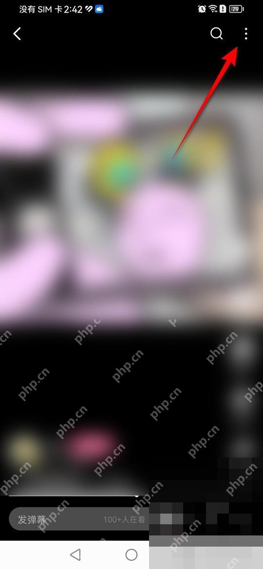 哔哩哔哩视频播放页面右上角的三点菜单