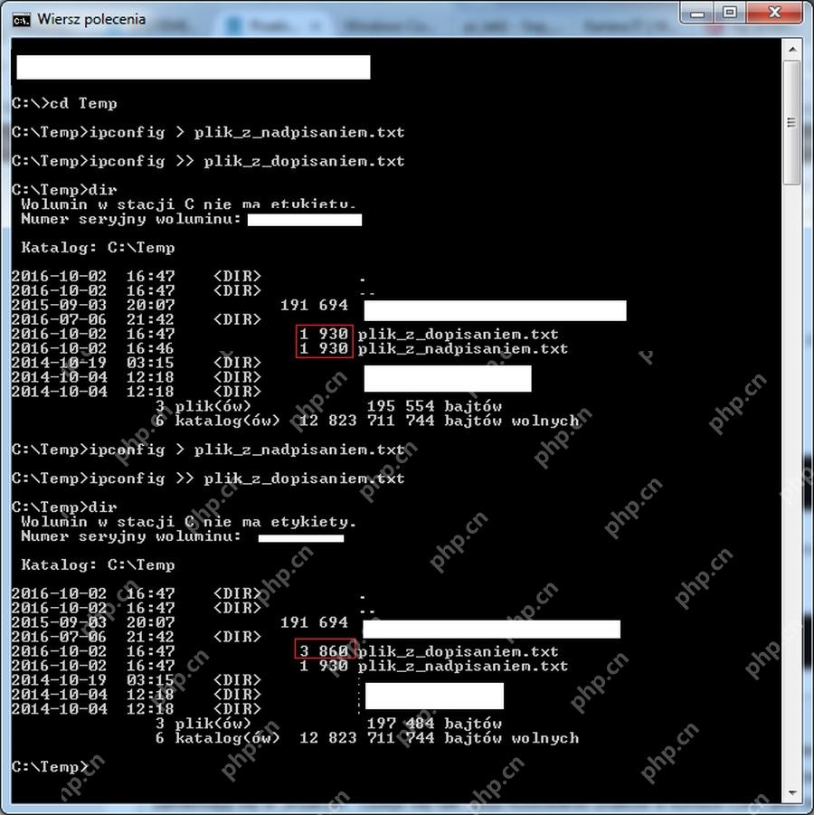 Windows 命令提示符比较大于号覆盖日志与双大于号追加日志
