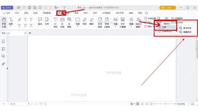 福昕 PDF 编辑器注释选项卡和注释导出框入口，用于进入批注显示管理菜单