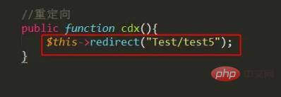 Comment faire une redirection thinkphp