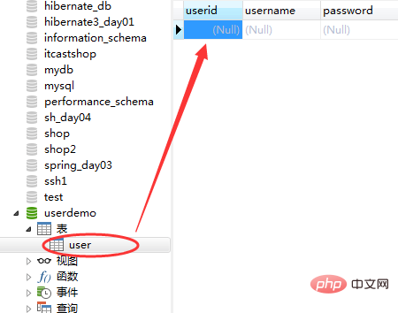 navicatでテーブルを作成する方法