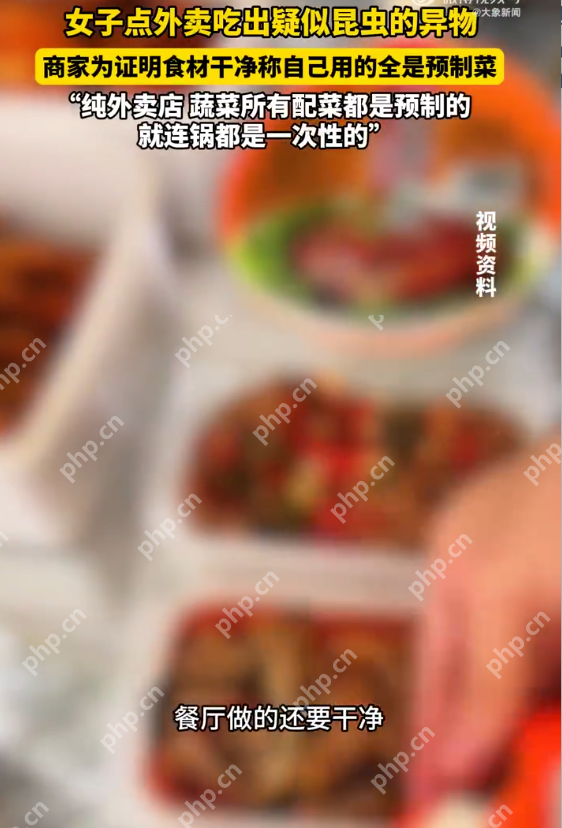 外卖吃出异物商家称全是预制菜 当事人:已在平台申请退款 - php中文网