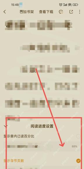番茄免费小说阅读进度显示设置,用于调整进度展示方式