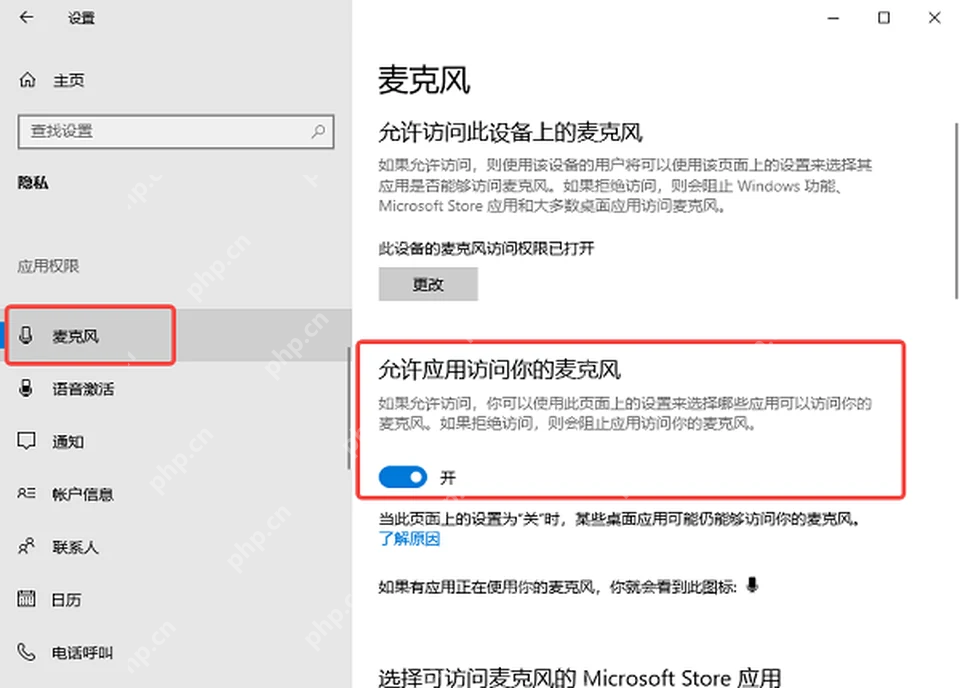 Windows 11 允许应用访问麦克风区域