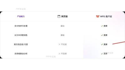 WPS AI 官网客户端体验权益区域