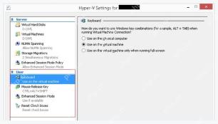 Hyper-V Settings 中 Mouse Release Key 显示 CTRL+ALT+LEFT ARROW