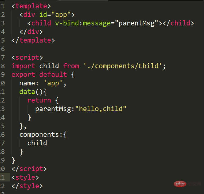 How to pass vue.js components from parent to child