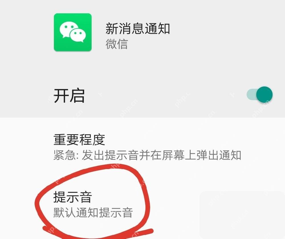 微信新消息通知页面里的提示音入口