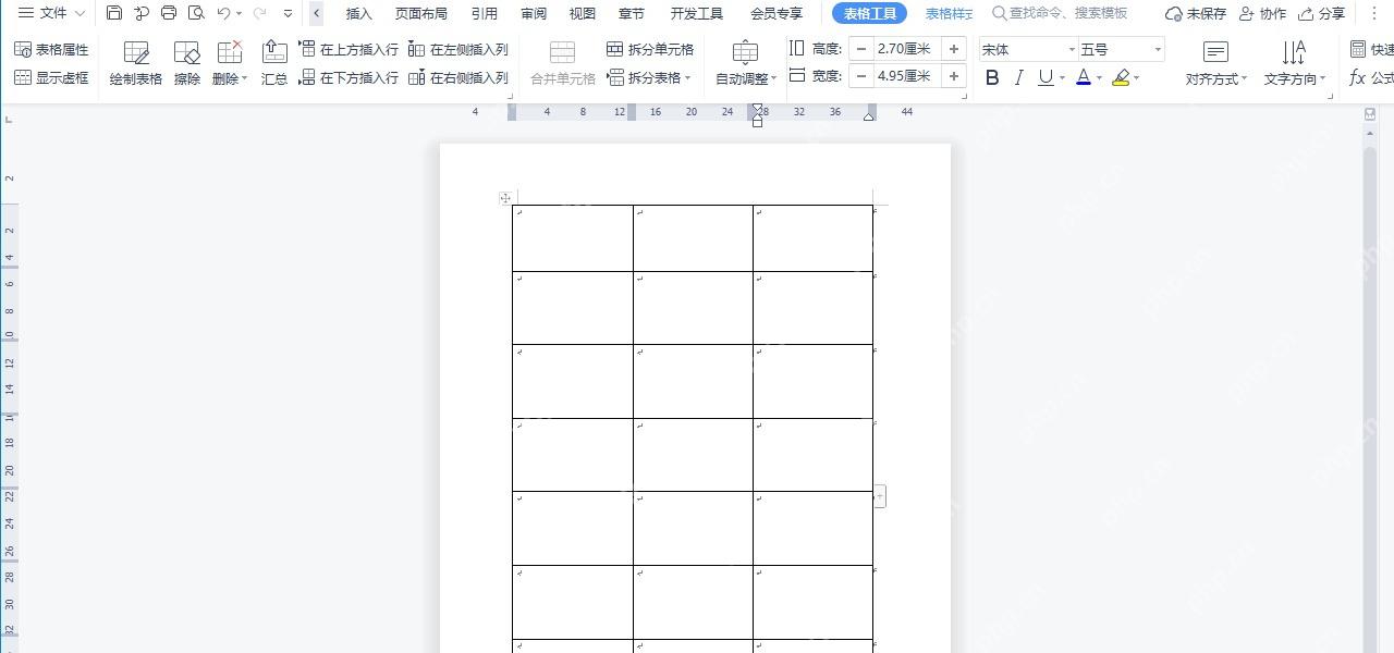 WPS 表格工具中检查表格行高宽度避免 PDF 导出错位