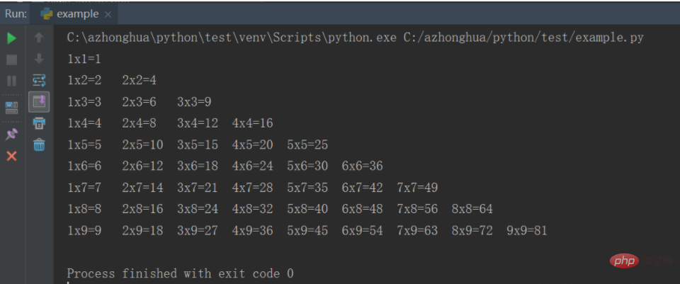 How to print 99 multiplication table in python