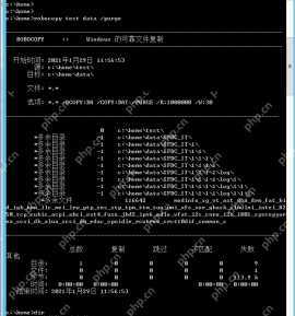 Windows 命令行执行 robocopy 空文件夹 目标目录 purge