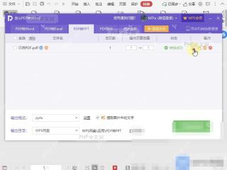 WPS PDF转PPT转换窗口