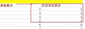 WPS表格选中以百分比显示列的单元格区域