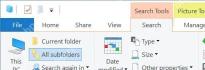 Win10 搜索工具中显示 Open file location 打开文件位置按钮