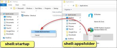 Win10 Startup 文件夹中拖入应用并创建启动快捷方式
