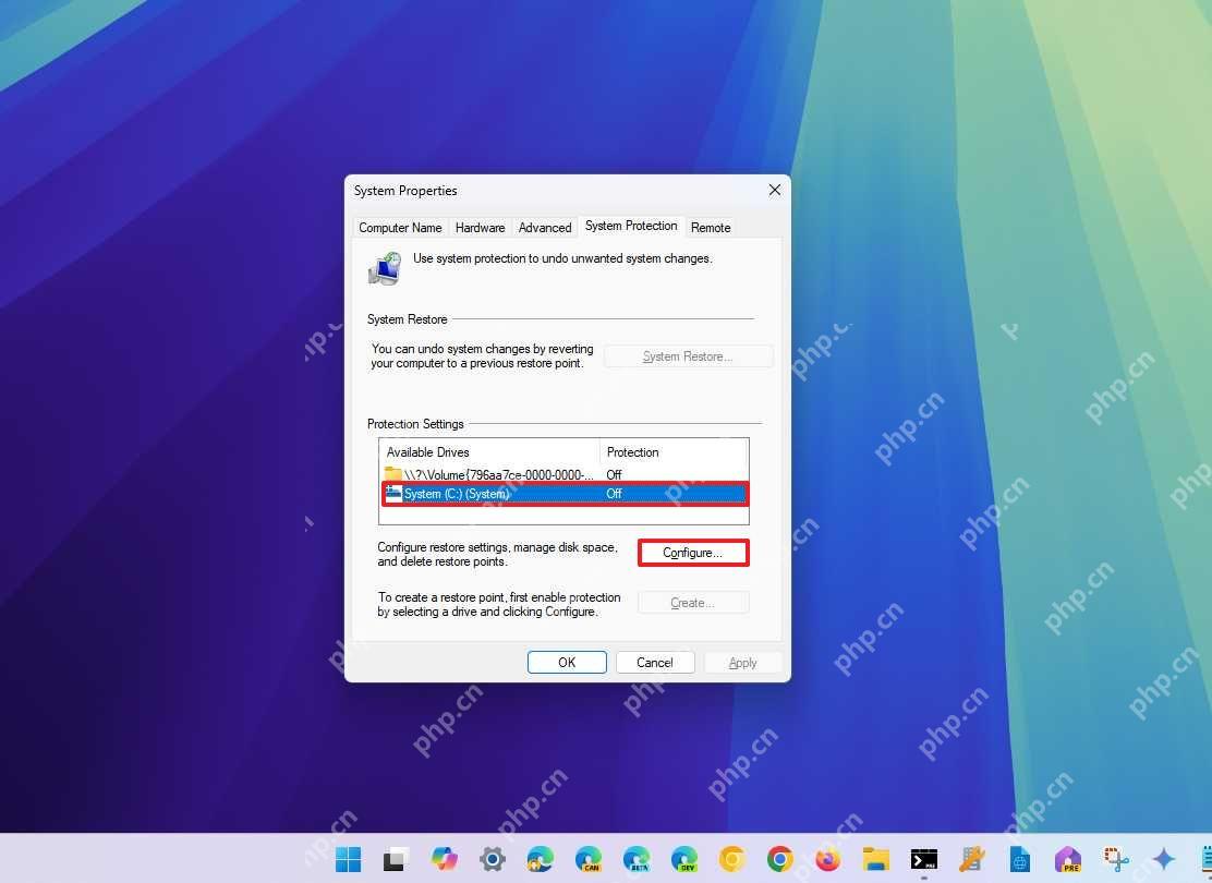 win11怎么删除还原点_win11旧还原点清理步骤 - php中文网