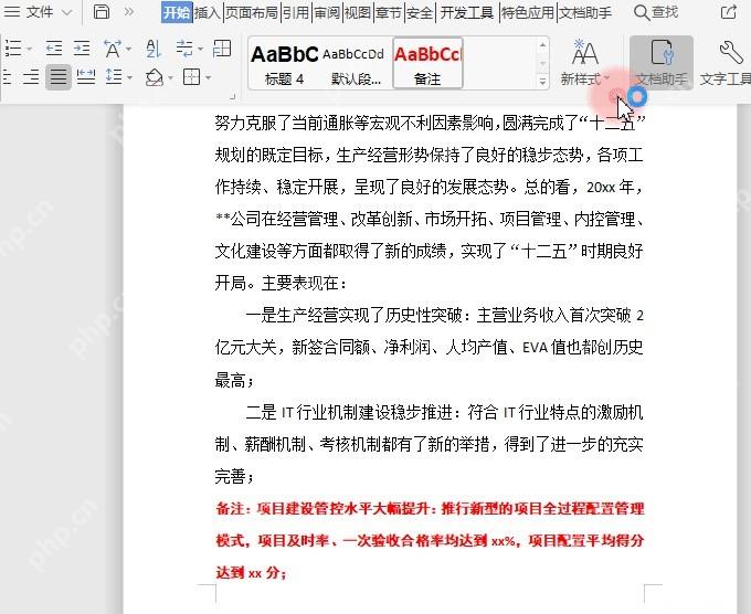 WPS文字中检查样式窗格和目标段落格式