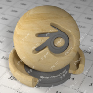 Blender 5.2 Image Texture 示例显示贴图节点连接后材质表面出现图片纹理