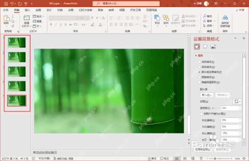 PowerPoint 所有幻灯片应用同一背景图片