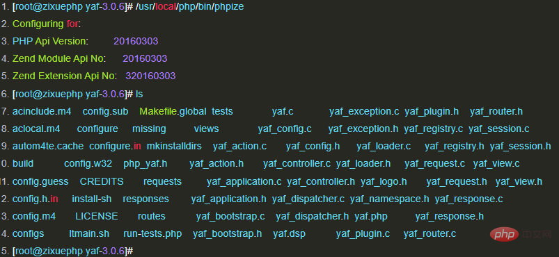 How to install yaf extension in php7