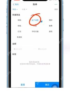 支付宝消费记录怎么查中文界面:账单筛选面板里的线下消费选项,对应步骤:进到账单筛选面板后,先把类型切到“线下消费”。如果你要查的是平时付款类消费,这一步比一页页往下翻更快。
