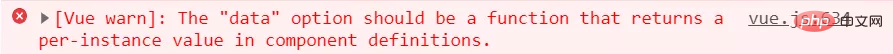vue元件中data不能是函數嗎