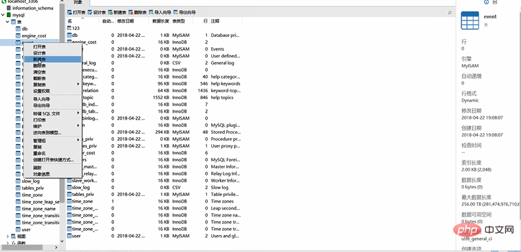 How to modify the save table path in navicat premium