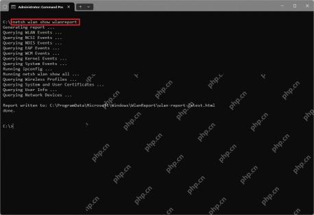 Windows 11 生成 WLAN 诊断报告的真实界面截图