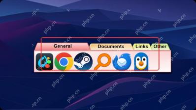 ObjectDock Windows 标签式 Dock 中 General Documents Links 分类图标