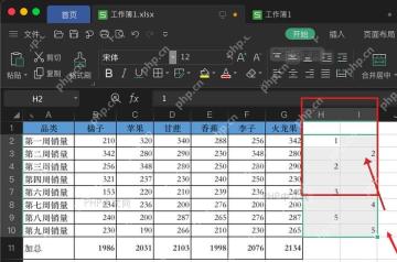 WPS表格右侧辅助列填写错位序号用于隔行插空行